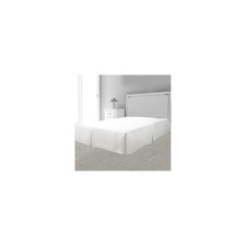 Cache sommier plateau 3 plis 140x190 cm blanc - Blanc