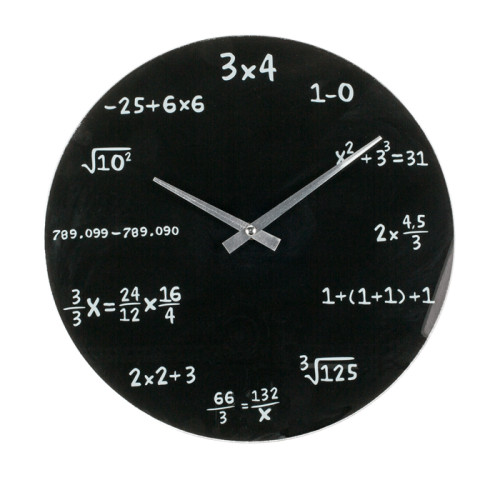Horloge verre mathematic 35 - verre,