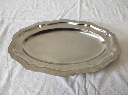 Plat service ovale inox - plat,