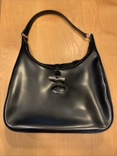 Sac à main Original "Longchamp" Roseau Cuir Noir État Parfait