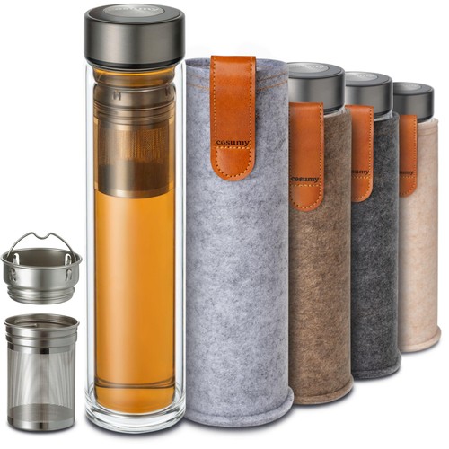 Thermos verre avec infuser 500 - verre,