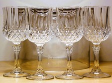 Longchamp Clear Wine Glass 6.5" x 2 1/2" Cristal D'Arques-Durand Set 4