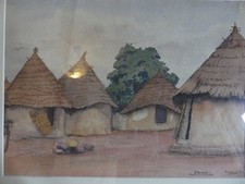 AQUARELLE TABLEAU ORIENTALISTE