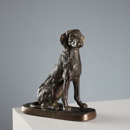 Sculpture ancienne chien - sculpture, en