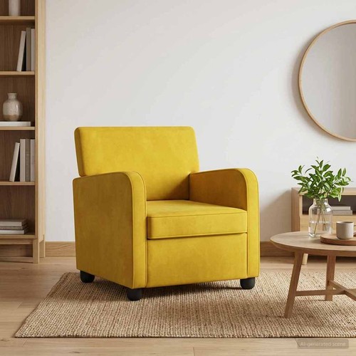 Fauteuil velours rembourré - velours,