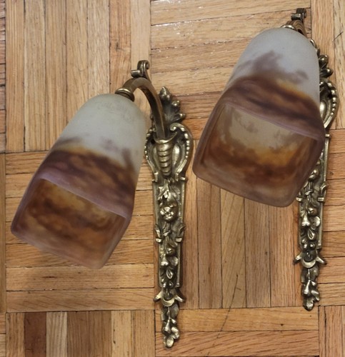 Antique bronze wall sconces - bronze,