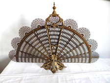 OLD FIREWALL screen fireplace fan in BRONZE brass Napoleon III style