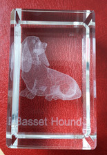 Presse-papier en verre gravé