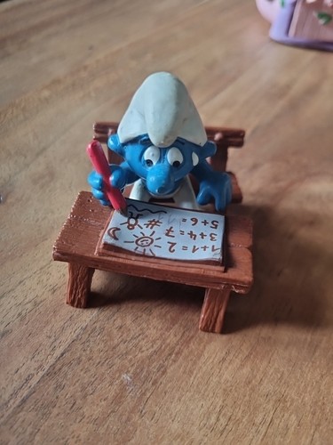 Figurine schtroumpfs ecolier - figurine,