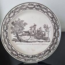 MONTEREAU XIXè - Assiette Faïence Mortemart Capitaine 56è Régiment Napoléon