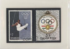 1971 Panini Olympia 1896-1972 Stickers San Marino Stamp Hungarian Stamp #50a/b