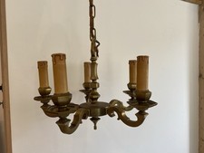 Lustre en bronze massif avec 5
