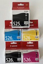 Cartouche Encre Canon 525 526 - Pack 5 Couleurs