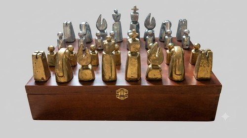 Jeu échecs brutaliste d - jeu, brutaliste.