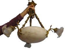 Lustre Art Nouveau en albatre