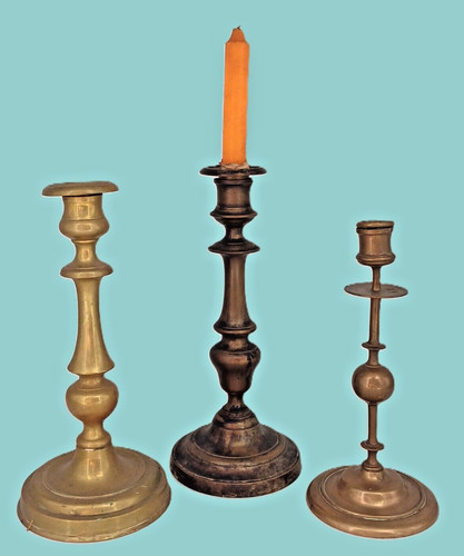 Lot bougeoirs chandelier - bougeoirs,