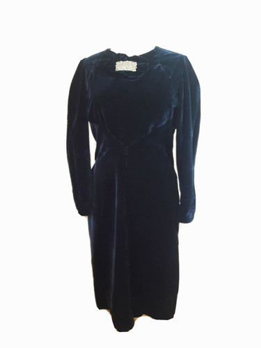Ancienne robe velours ras - ras, t.38