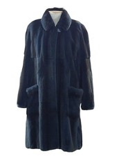 Pelzmoden Manuela Manteau Bleu Femme Taille Unique Chinchilla Tres Bon État