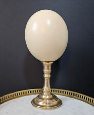 Oeuf d'Autruche, Socle en Laiton (XXè) H: 28 cm | Ostrich Egg Brass Stand