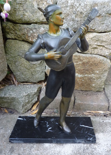 Rare statue régule troubadour - statue,