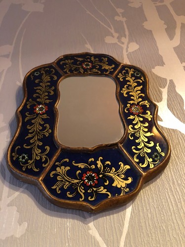 Miroir oriental peint sur - miroir,