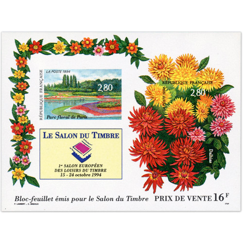 Bloc feuillet non - non, dentelÉ
