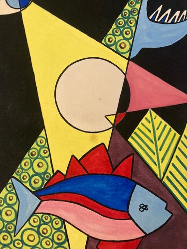 Beau dessin gouache - beau,