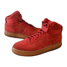Nike Air Force 1 High '07 LV8 Gym Athletic Red Suede Shoes Men's 10 New Insoles 