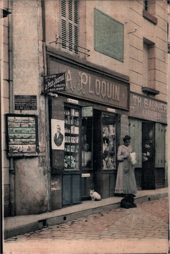 Cpa librairie papeterie a - papeterie,