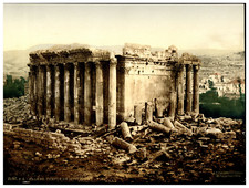 Balbek, Temple of Jupiter, Vintage Outdoor Photochrome, Photochromy, Vint