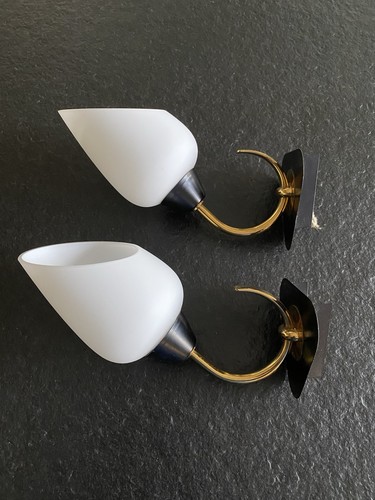 Paire applique laiton cône - paire,