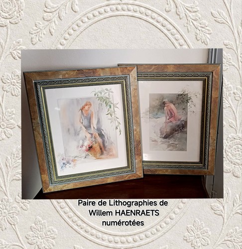 Paire lithographies art - paire, d'art