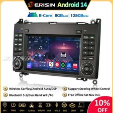 Android 14 Autoradio GPS Mercedes Classe A/B W169 W245 Sprinter Vito VW Crafter