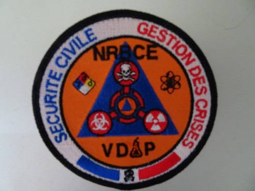 écusson pompier nrbce vdip - pompier,