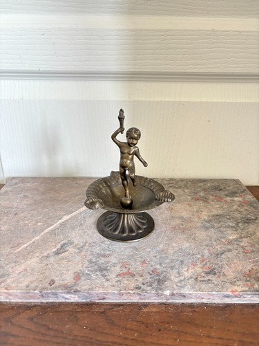 Ancien cendrier laiton - ancien,