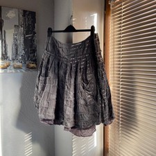 Vtg Ewa i Walla AW08 Puckered Avant Garde Y2K Midi Skirt