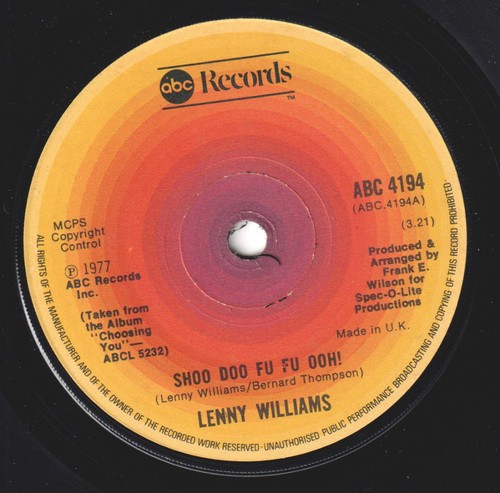 Lenny williams shoo - doo, fu