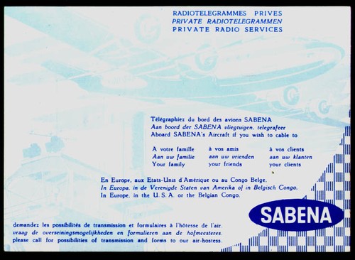 Sabena airlines private radio - private,