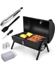 Joyfair Portable Charcoal Grill Set, Small Tabletop Barbecue Grill With Accessor