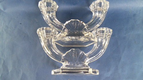Paire bougeoirs cristal - de,