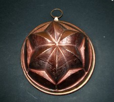 Moule ancien Pâtisserie Glace étoile en cuivre ART POPULAIRE Dinanderie Alsace