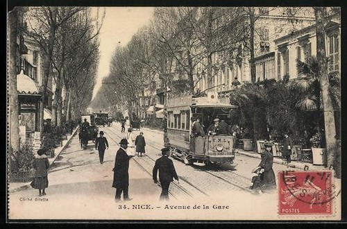 Carte postale nice avenue - nice,, l'avenue