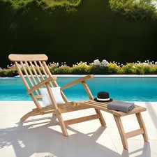 Transat pliant 153cm en teck