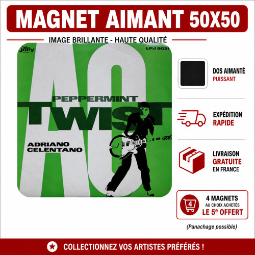 Magnet adriano celentano 5x5 - magnet,