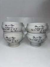 4 French Porcelain Soup Bowl Palais de L'Elysée Vaisselle Paul Bocuse 25 02 1975