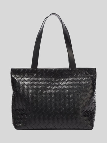 Black intrecciato leather - intrecciato,