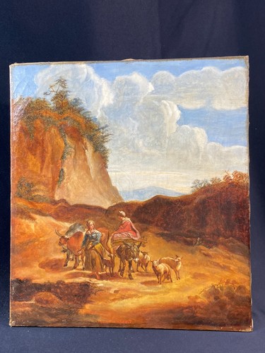Tableau huile sur toile xviiie - huile,