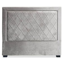 Tête de Lit Design en Velours "Sofia" 140cm Argent
