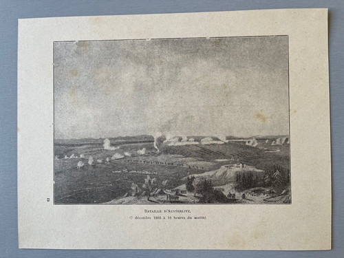 Gravure ancienne bataille - ancienne, :