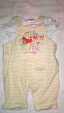 JOLIE SALOPETTE + BODY GARCON/FILLE DISNEY WINNIE L'OURSON 0/2 MOIS IDEE CADEAU